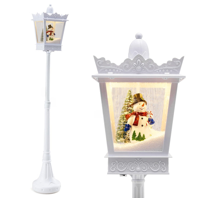 Goplus 8 ft Christmas Lamp Post w/Warm White LED Lights | Holiday Decoration for Yard Porch