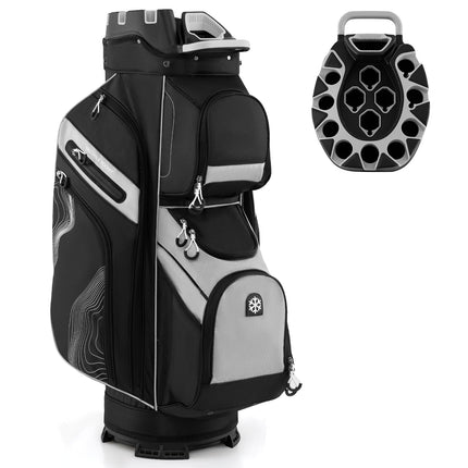 Goplus Lightweight Golf Cart Bag | Molded Lock Top Golf Club Bag for Men Women