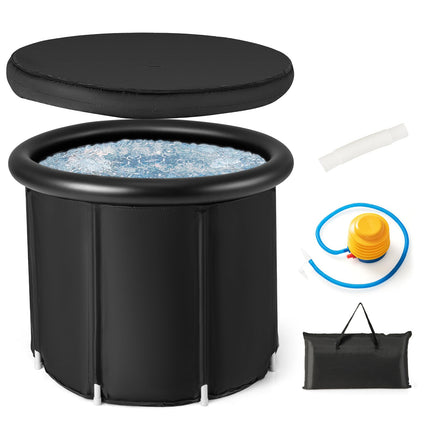 Goplus XL Ice Bath Tub for Athletes, 116 Gal Large Cold Plunge Tub with Cover for Cold Water Therapy Recovery