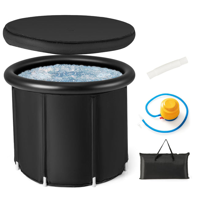 Goplus XL Ice Bath Tub for Athletes, 116 Gal Large Cold Plunge Tub with Cover for Cold Water Therapy Recovery