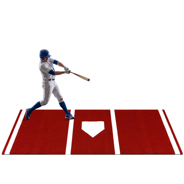 Goplus 10x3.8 ft Baseball Batting Mat with 15 mm Turf for Indoor Outdoor Training