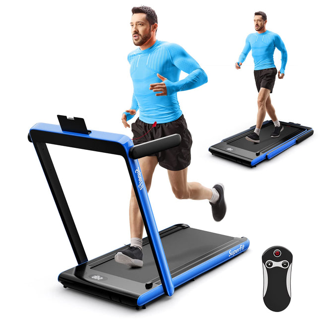 Goplus 2 in 1 Under Desk Treadmill, Blue
