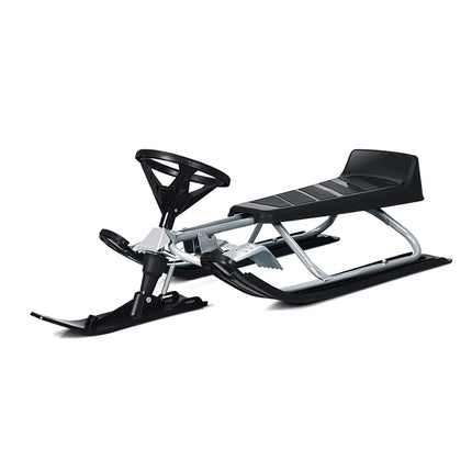 Ski Sled Slider Board with Steering Wheel - Goplus