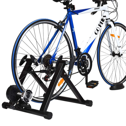 Goplus Bike Trainer Stand, Indoor Magnetic Exercise Bicycle Trainers with 8 Levels Resistance - GoplusUS