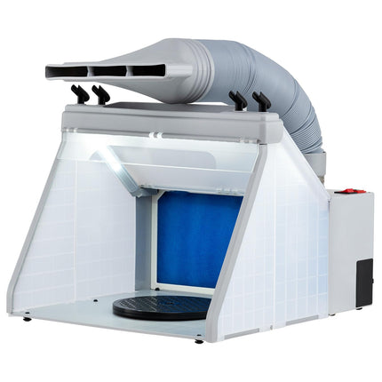 Goplus Portable Airbrush Spray Booth Kit Lighted Painting Station w/ 3 LED Lights