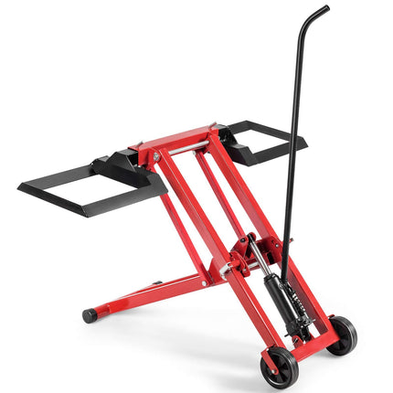 Lawn Mower Lift with Hydraulic Jack, 500-lb Capacity Easy Assembly Riding Mower Lift - GoplusUS