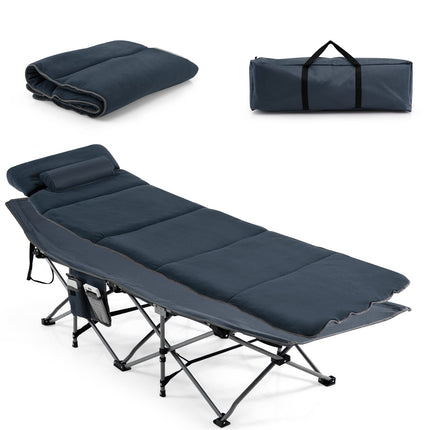 Goplus Camping Cot, Folding Camping Cot with Mattress, Pillow - GoplusUS