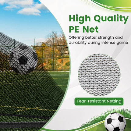 Goplus Portable Soccer Net with Metal Frame Ground Stakes Quick Setup