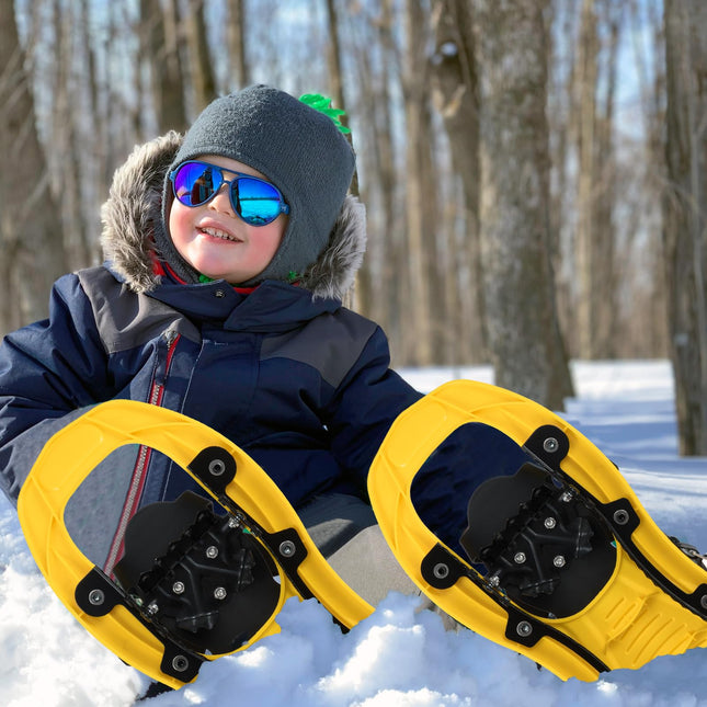 Goplus 17" Kids Snowshoes with Telescoping Trekking Poles & Carrying Bag