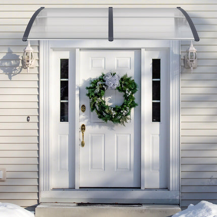 Goplus 80" x 40" Window Awning with Rain Snow Sunlight UV Protection