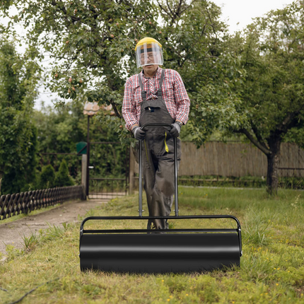 Lawn Roller Tow Behind Water Filled Push for Garden, Green - GoplusUS