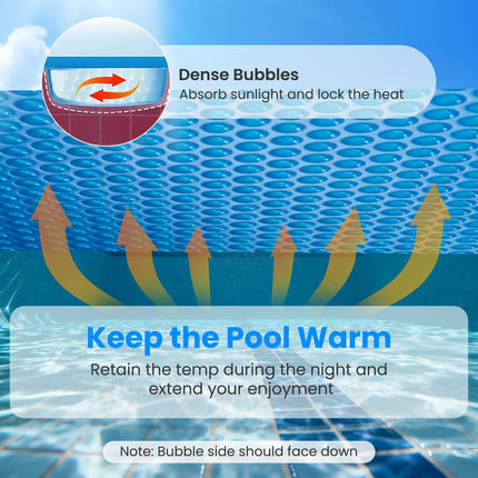 Goplus Round Pool Cover with Carrying Bag for In-Ground and Above-Ground Swimming Pools