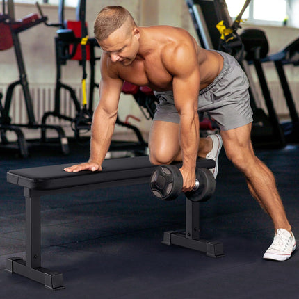 Goplus Flat Weight Bench, 660 LBS Heavy Duty Strength Training Exercise Bench