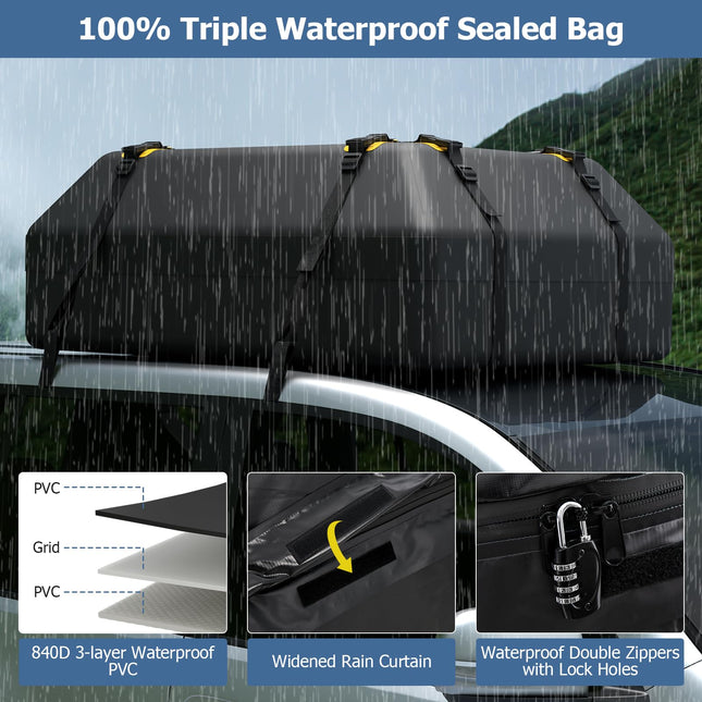 Goplus 15/21 Cu.Ft Roof Bag Cargo Carrier