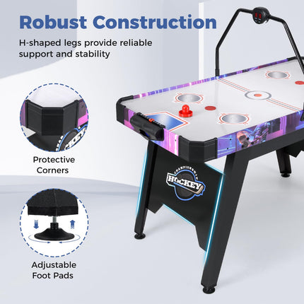 Goplus 56 Inch Air Hockey Table w/LED Scoreboard and Powerful 12V Motor