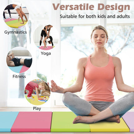 Goplus Gymnastics Mat, 6.6'x2.5' 5-Panel Folding Tumbling Mat w/Carrying Handles