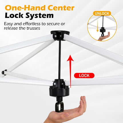 Goplus 10 x 10 FT Pop up Canopy Tent w/ 1 Button Push Sandbags & Roller Bag