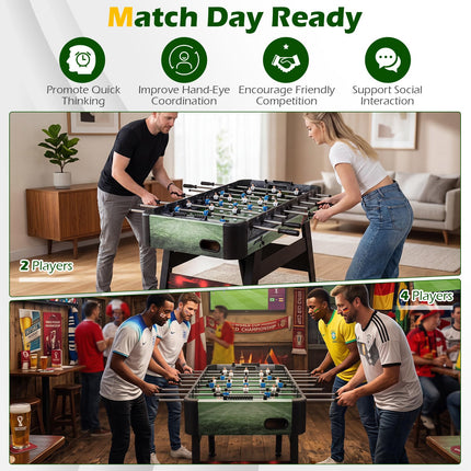 Goplus 54 Inch Full Size Foosball Table with 2 Balls 22 Players & Ergonomic Handles