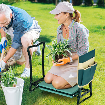 Folding Garden Kneeler Bench Heavy Duty Gardener Kneeling Pad Cushion