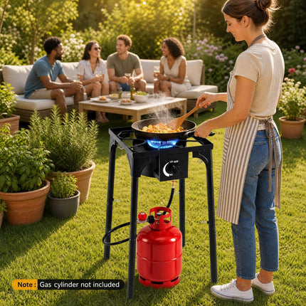 Goplus Outdoor 80,000 BTU High Pressure Single Burner Gas Stove