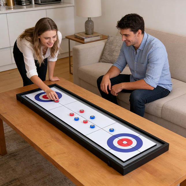 Goplus Shuffleboard and Curling 2 in 1 Board Game