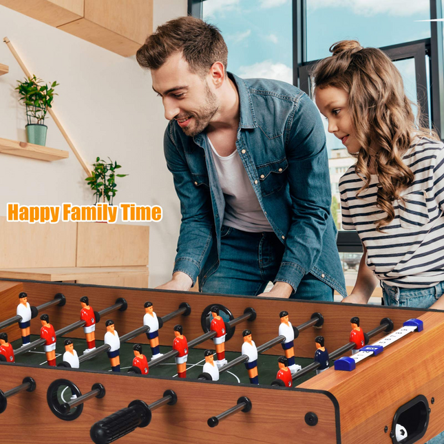 Goplus Foldable Foosball Table, 27'' Soccer Table Game w/ 2 Mini Footballs - GoplusUS