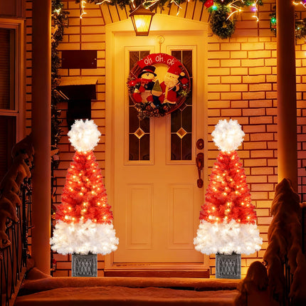 Goplus 4 FT Pre-Lit Christmas Tree for Entrances