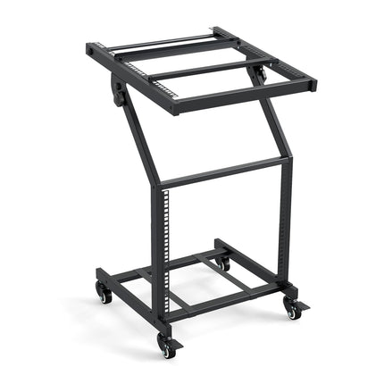 Goplus Adjustable Rack Mount Rolling Stage Cart with Lockable Wheels
