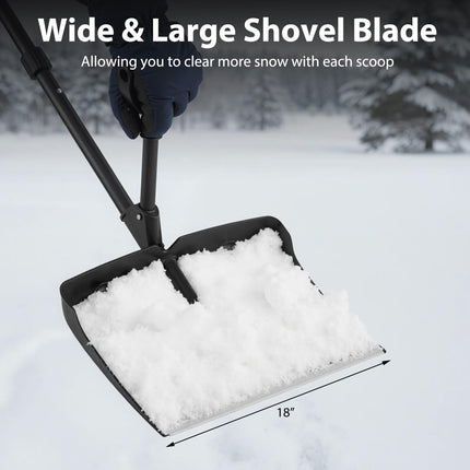 Goplus 53" Long Ergonomic Snow Removal with D-Grip Handle