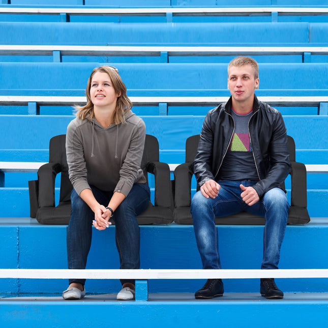 Goplus Stadium Seating for Bleachers ( 1 Side Pocket & Cup Holder )