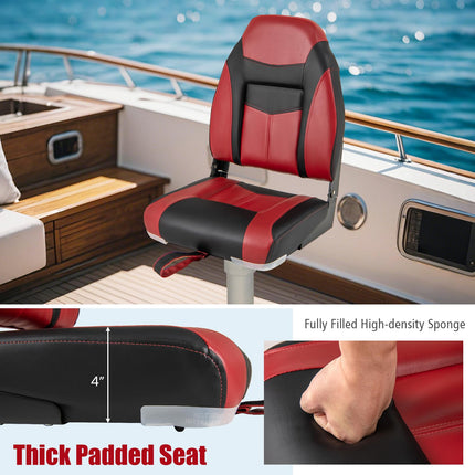 Goplus High Back Boat Seats Waterproof Fishing Captain Boat Seats