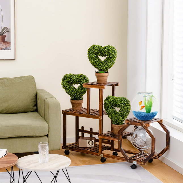 Goplus 4 Pack Artificial Boxwood Topiary Trees - GoplusUS