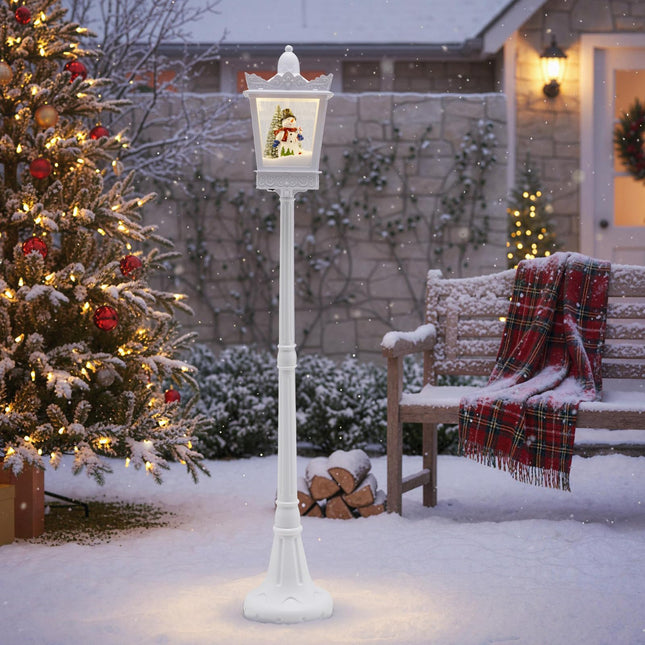 Goplus 8 ft Christmas Lamp Post w/Warm White LED Lights | Holiday Decoration for Yard Porch