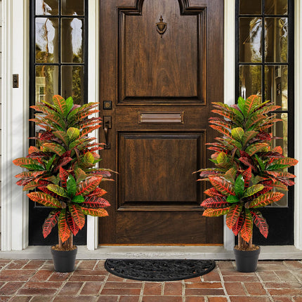 Goplus Artificial Croton Palm Tree