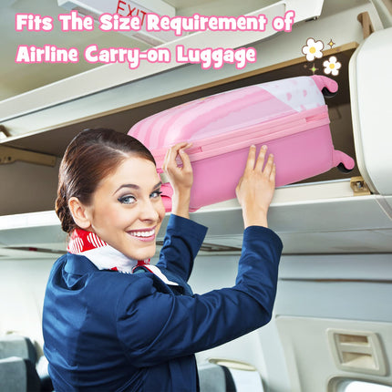 Goplus 2PC Kids Luggage, 12" & 16" Kids Carry On Luggage Set, Lightweight Spinner Suitcases