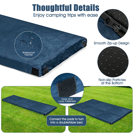 Goplus Memory Foam Camping Mattress, Waterproof Roll Up Floor Mattress with Carrying Bag - GoplusUS