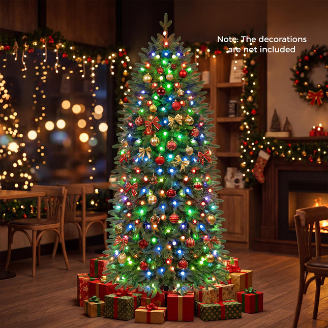 Goplus 6.3 ft Smart Pre-Lit Pencil Christmas Tree with Remote & APP