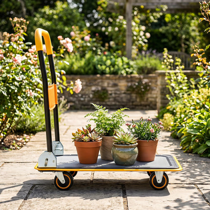Goplus Folding Platform Cart | Rolling Flatbed Cart Hand Platform Truck (560LBS)