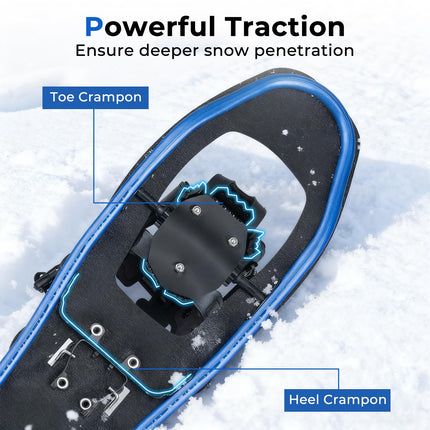 Goplus 25 Inches Snow Shoes for Men Women Youth Kids | Light Weight Aluminum Terrain Snowshoes