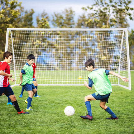 Goplus Soccer Goal, 6FT x 4FT/12FT x 6FT Soccer Net with Strong UPVC Frame, Quick Set-up, High-Strength Netting - GoplusUS