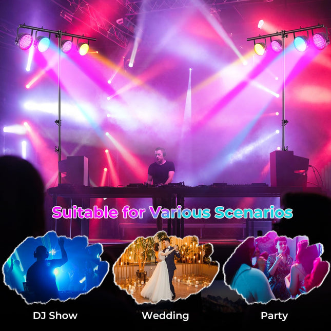 Goplus DJ Light Stand, 14FT Lighting Truss System with 32 Lights Hold 220LBS Capacity