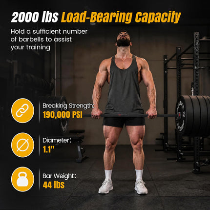 Goplus 7FT Olympic Barbell | 2000 lbs Weight Lifting Olympic Bar
