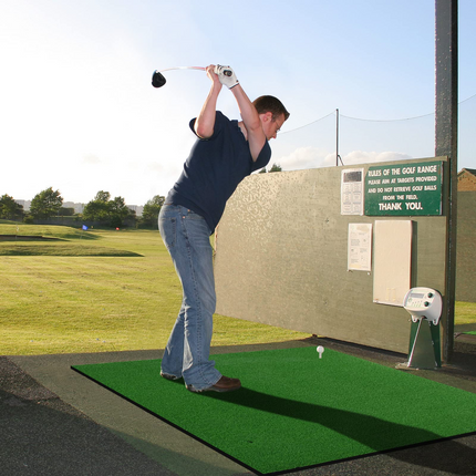 Goplus Golf Mat, 5 ft x 3 ft Golf Hitting Mats Artificial Turf with 3 Rubber Tees, Golf Practice Mat for Driving - GoplusUS