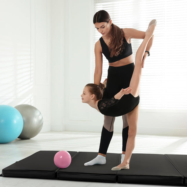 Folding Tumbling Mat with Carry Handles, Hook & Loop Fasteners - Goplus