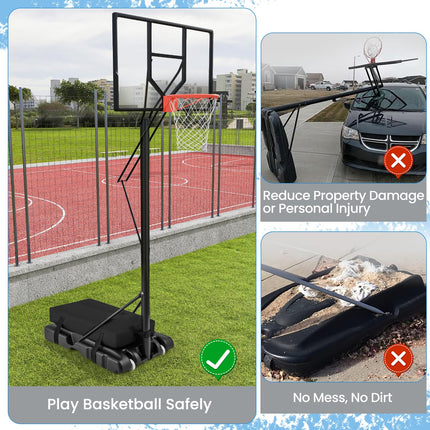 Goplus Basketball Hoop Sandbag, Indoor Outdoor Heavy Duty Weighted Bottom Anchor for Portable Basketball Hoops