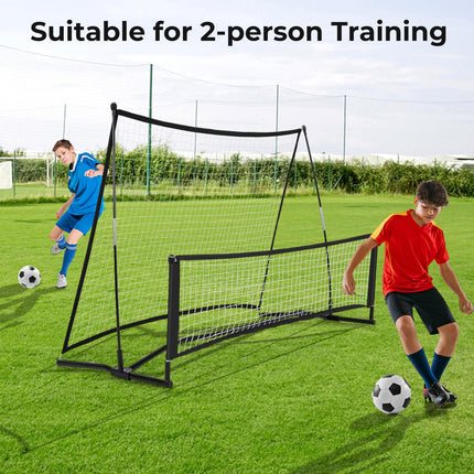 Goplus Soccer Trainer 80”x40”, 2-in-1 Soccer Rebounder Net with Carrying Bag