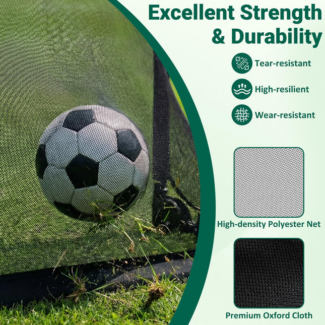 Goplus 5 x 3 FT Foldable Soccer Goal with Net & Ground Stakes