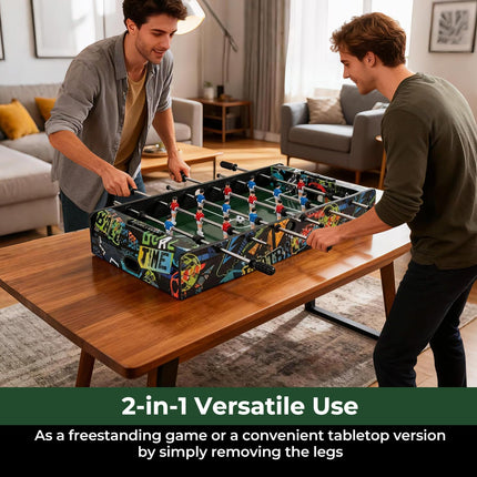 Goplus 2-in-1 Soccer Table with Detachable Legs for Tabletop