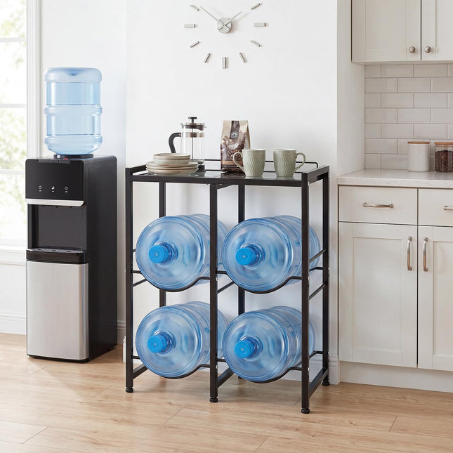 Goplus 18.9 L Water Jug Holder for 4 Bottles ( Large Top Shelf )