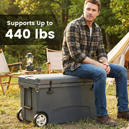 Goplus 75QT Cooler with Wheels | Outdoor Portable Ice Chest for Camping Beach